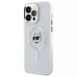 Karl Lagerfeld KLHMP14XHLSCHH iPhone 14 Pro Max 6.7" IML Metal Choupette Head MagSafe tok, fehér