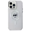Karl Lagerfeld KLHMP14XHLSCHH iPhone 14 Pro Max 6.7" IML Metal Choupette Head MagSafe tok, fehér