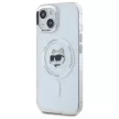 Karl Lagerfeld KLHMP15SHLSCHH iPhone 15 6.1" IML Metal Choupette Head MagSafe tok, fehér