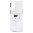 Karl Lagerfeld KLHMP15SHLSCHH iPhone 15 6.1" IML Metal Choupette Head MagSafe tok, fehér