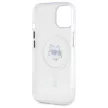 Karl Lagerfeld KLHMP15SHLSCHH iPhone 15 6.1" IML Metal Choupette Head MagSafe tok, fehér