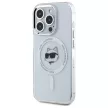 Karl Lagerfeld KLHMP15LHLSCHH iPhone 15 Pro 6.1" IML Metal Choupette Head MagSafe tok, fehér