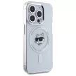Karl Lagerfeld KLHMP15LHLSCHH iPhone 15 Pro 6.1" IML Metal Choupette Head MagSafe tok, fehér