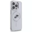 Karl Lagerfeld KLHMP14XHLSKCH iPhone 14 Pro Max 6.7" IML Metal Karl&Choupette Head MagSafe tok, fehér