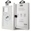 Karl Lagerfeld KLHMP14XHLSKCH iPhone 14 Pro Max 6.7" IML Metal Karl&Choupette Head MagSafe tok, fehér