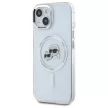 Karl Lagerfeld KLHMP15SHLSKCH iPhone 15 6.1" IML Metal Choupette Head MagSafe tok, fehér
