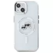 Karl Lagerfeld KLHMP15SHLSKCH iPhone 15 6.1" IML Metal Choupette Head MagSafe tok, fehér