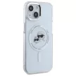 Karl Lagerfeld KLHMP15SHLSKCH iPhone 15 6.1" IML Metal Choupette Head MagSafe tok, fehér