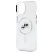 Karl Lagerfeld KLHMP15SHLSKCH iPhone 15 6.1" IML Metal Choupette Head MagSafe tok, fehér