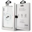 Karl Lagerfeld KLHMP15SHLSKCH iPhone 15 6.1" IML Metal Choupette Head MagSafe tok, fehér