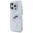 Karl Lagerfeld KLHMP15LHLSKCH iPhone 15 Pro 6.1" IML Metal Karl&Choupette Head MagSafe tok, fehér