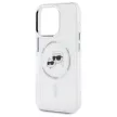 Karl Lagerfeld KLHMP15XHLSKCH iPhone 15 Pro Max 6.7" IML Metal Karl&Choupette Head MagSafe tok, fehér