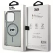 Karl Lagerfeld KLHMP15LHLSKIK iPhone 15 Pro 6.1" IML Metal Karl Head MagSafe tok, fekete