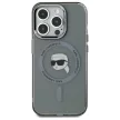 Karl Lagerfeld KLHMP15XHLSKIK iPhone 15 Pro Max 6.7" IML Metal Karl Head MagSafe tok, fekete