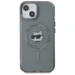 Karl Lagerfeld KLHMP15SHLSCHK iPhone 15 6.1" IML Metal Choupette Head MagSafe tok, fekete