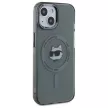 Karl Lagerfeld KLHMP15SHLSCHK iPhone 15 6.1" IML Metal Choupette Head MagSafe tok, fekete