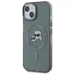 Karl Lagerfeld KLHMP15SHLSKCK iPhone 15 6.1" IML Metal Choupette Head MagSafe tok, fekete
