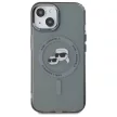 Karl Lagerfeld KLHMP15SHLSKCK iPhone 15 6.1" IML Metal Choupette Head MagSafe tok, fekete