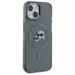 Karl Lagerfeld KLHMP15SHLSKCK iPhone 15 6.1" IML Metal Choupette Head MagSafe tok, fekete