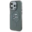 Karl Lagerfeld KLHMP15XHLSKCK iPhone 15 Pro Max 6.7" IML Metal Karl&Choupette Head MagSafe tok, fekete
