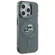 Karl Lagerfeld KLHMP15XHLSKCK iPhone 15 Pro Max 6.7" IML Metal Karl&Choupette Head MagSafe tok, fekete