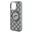 Karl Lagerfeld KLHMP15LHMCKMHK iPhone 15 Pro 6.1" IML Monogram Karl&Choupette Head MagSafe tok, fekete
