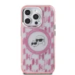 Karl Lagerfeld KLHMP15LHMCKMHP iPhone 15 Pro 6.1" IML Monogram Karl&Choupette Head MagSafe tok, rózsaszín