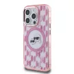 Karl Lagerfeld KLHMP15LHMCKMHP iPhone 15 Pro 6.1" IML Monogram Karl&Choupette Head MagSafe tok, rózsaszín