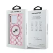 Karl Lagerfeld KLHMP15XHMCKMHP iPhone 15 Pro Max 6.7" IML Monogram Karl&Choupette Head MagSafe tok, rózsaszín