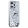 Karl Lagerfeld KLHMP15XLGKCSGH iPhone 15 Pro Max 6.7" Liquid Glitter Karl&Choupette Head Magsafe tok, átlátszó