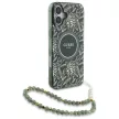 Guess GUHMP16SHCPOFPA iPhone 16 6.1" tok, zöld hardcase IML Flowers Allover Electro With Pearl Strap MagSafe