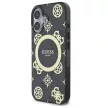 Guess GUHMP16SH4PYEEK iPhone 16 6.1" tok, fekete IML Peony On 4G Background MagSafe