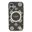 Guess GUHMP16SH4PYEEK iPhone 16 6.1" tok, fekete IML Peony On 4G Background MagSafe