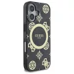 Guess GUHMP16SH4PYEEK iPhone 16 6.1" tok, fekete IML Peony On 4G Background MagSafe