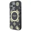 Guess GUHMP16LH4PYEEK iPhone 16 Pro 6.3", tok, fekete IML Peony On 4G Background MagSafe