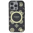 Guess GUHMP16LH4PYEEK iPhone 16 Pro 6.3", tok, fekete IML Peony On 4G Background MagSafe