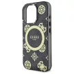 Guess GUHMP16LH4PYEEK iPhone 16 Pro 6.3", tok, fekete IML Peony On 4G Background MagSafe
