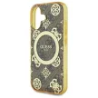 Guess GUHMP16SH4PYEEW iPhone 16 6.1" tok, barna hardcase IML Peony On 4G Background MagSafe