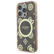 Guess GUHMP16XH4PYEEW iPhone 16 Pro Max, 6.9" tok, barna hardcase IML Peony On 4G Background MagSafe