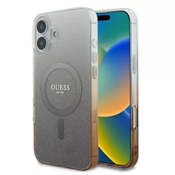   Guess GUHMP16SHGRCELW iPhone 16 6.1" tok, barna hardcase IML Glitter Gradient MagSafe