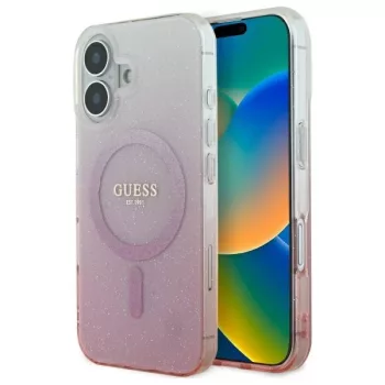   Guess GUHMP16SHGRCELP iPhone 16 6.1" tok, rózsaszín hardcase IML Glitter Gradient MagSafe