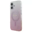 Guess GUHMP16SHGRCELP iPhone 16 6.1" tok, rózsaszín hardcase IML Glitter Gradient MagSafe