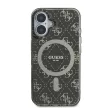 Guess GUHMP16SH4DTEW iPhone 16 6.1" tok, barna hardcase IML 4G Background MagSafe