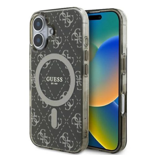 Guess GUHMP16MH4DTEW iPhone 16 Plus 6.7" tok, barna hardcase IML 4G Background MagSafe