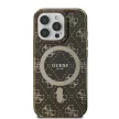Guess GUHMP16LH4DTEW iPhone 16 Pro 6.3" tok, barna hardcase IML 4G Background MagSafe