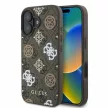 GUESS IPHONE 16 MagSafe GUHMP16SP4PWPW (PU Peony on 4G Background) tok, barna