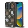 GUESS IPHONE 16 Pro MagSafe GUHMP16LP4PWPW (PU Peony on 4G Background) tok, barna