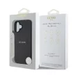 Guess GUHMP16SPGHSMMK iPhone 16 6.1" tok, fekete Grained Gold Ring MagSafe