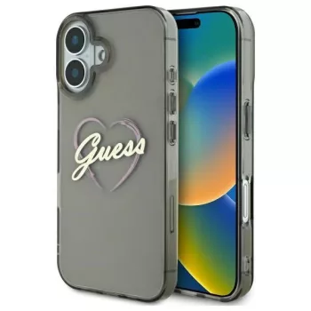   Guess GUHCP16SHCHGSPK iPhone 16 6.1" tok, fekete IML Heart