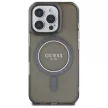 Guess GUHMP16LHFGEREK iPhone 16 Pro 6.3", tok, fekete IML Glitter Circle MagSafe